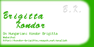 brigitta kondor business card